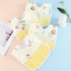 5pcs Baby's Soft Waterproof Bib Child Meal Eating Apron with No Sleeves Kid Adjustable Feeding Cloth - Image 3