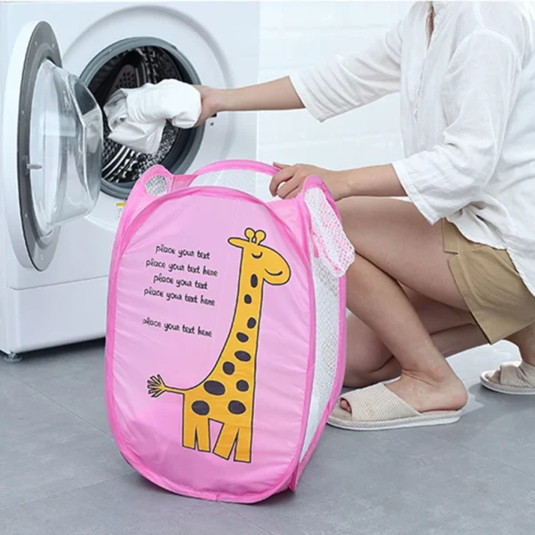 Cartoon Sorting Basket Folding Clothes Storage Basket Laundry Basket Children Kids Toys Sundries Storage Organizer Home Storage - Image 6