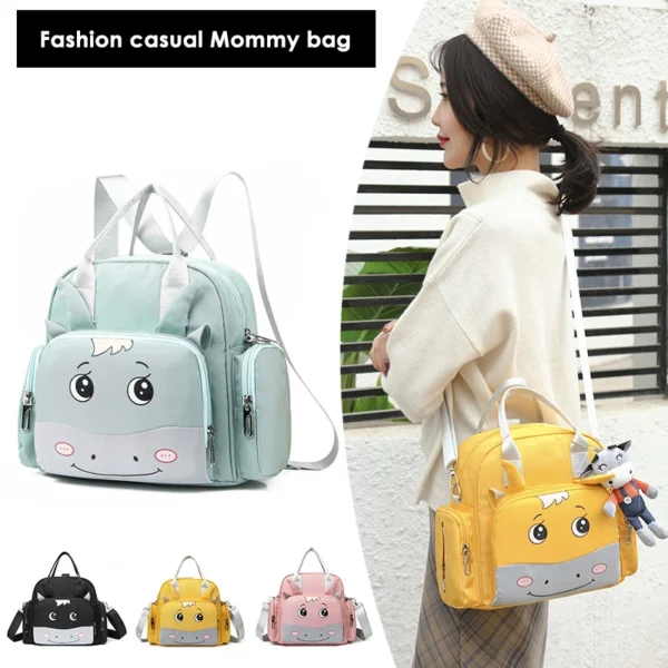 Cow Maternity Bag For Baby For Mom Cartoon Pattern Maternity Backpack Baby Nappy Bag Waterproof Travel Diaper Bags Packages - Image 4