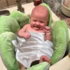 Baby bath mat Newborn flower bath mat Foldable bath cushion - Image 2