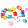 Montessori Wooden Toys Color Shape Matching Puzzle Game Colorful Beaded Color Cognition Early Educational Toys Gift for Children - Image 5