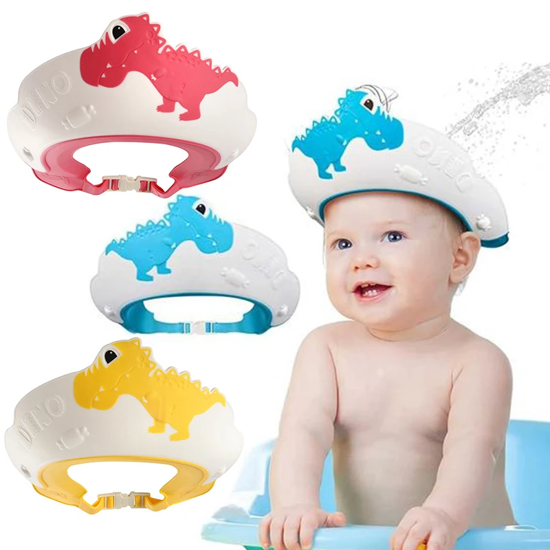 Baby Shower Hat Adjustable Kid Shampoo Bath Cap Wash Hair Waterproof Head Cover Ear Shield Children Shampoo Cap Bath Visor 0 36M