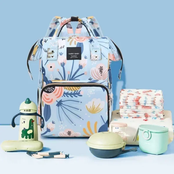 Fashion Print Nappy Backpack Bag Mummy Large Capacity Bag Mom Baby Multi-function Outdoor Travel Diaper Bags for Baby Care Stuff - Image 5