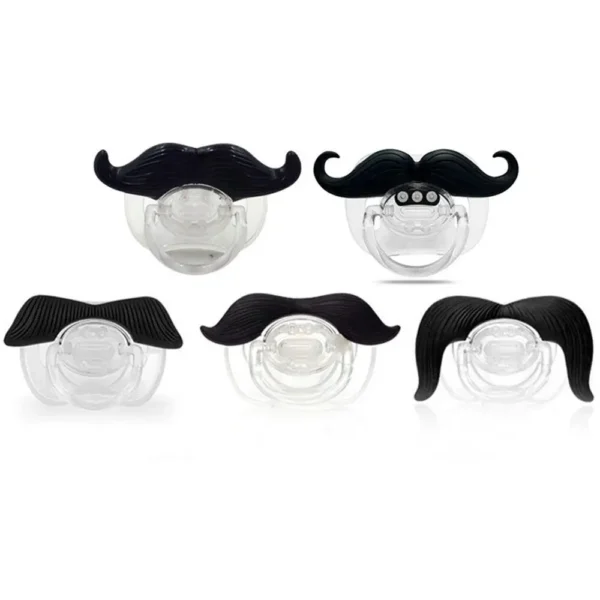 1 Piece Silicone Funny Nipple Dummy Baby Soother Joke Prank Toddler Pacy Orthodontic Nipples Beard Baby Pacifier - Image 2