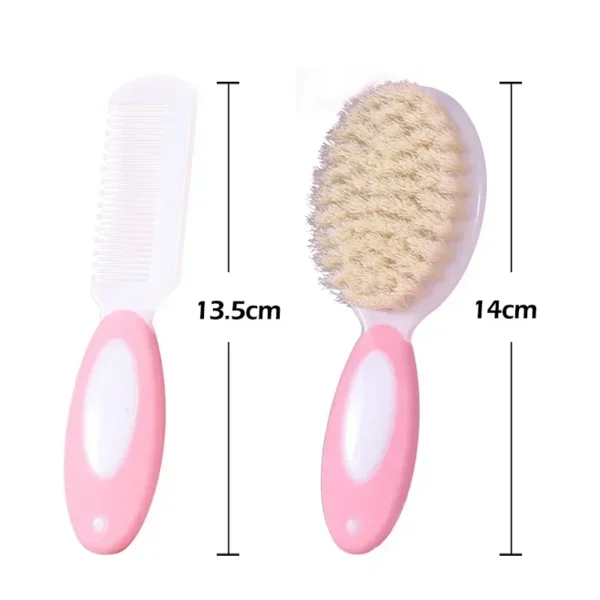 2pcs Set Baby Care Comb Anti-scratch Boy Girl Hairbrush Kids Combs Newborn Hair Brush Infant Comb Head Massager - Image 2