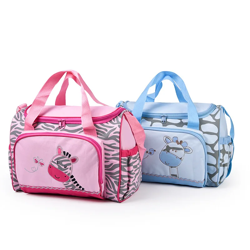 Fashionable embroidered large capacity single shoulder mommy bag, multifunctional diagonal diaper bag, mother and baby bag