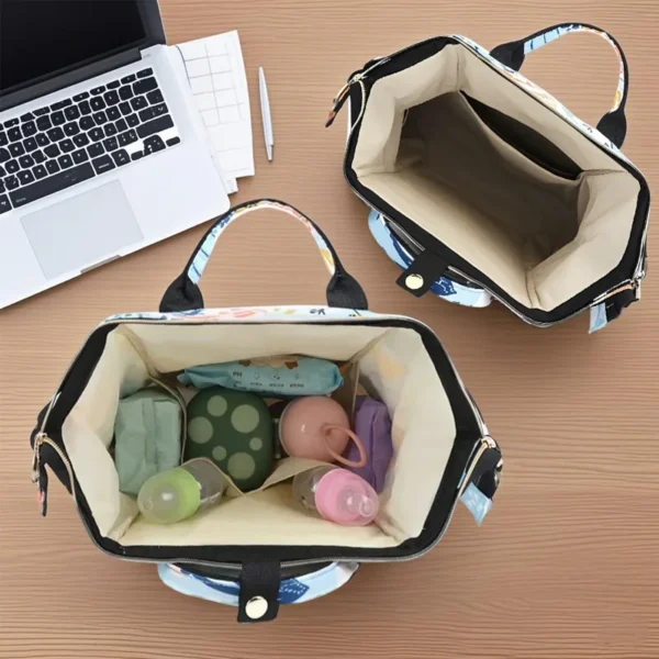 Fashion Print Nappy Backpack Bag Mummy Large Capacity Bag Mom Baby Multi-function Outdoor Travel Diaper Bags for Baby Care Stuff - Image 2
